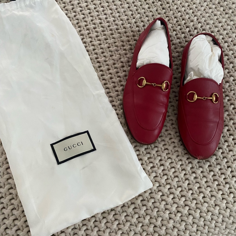Red gucci loafers